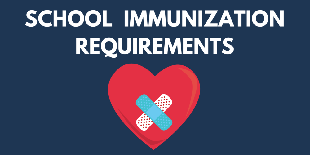 school immunization requirements - heart with band-aid on it