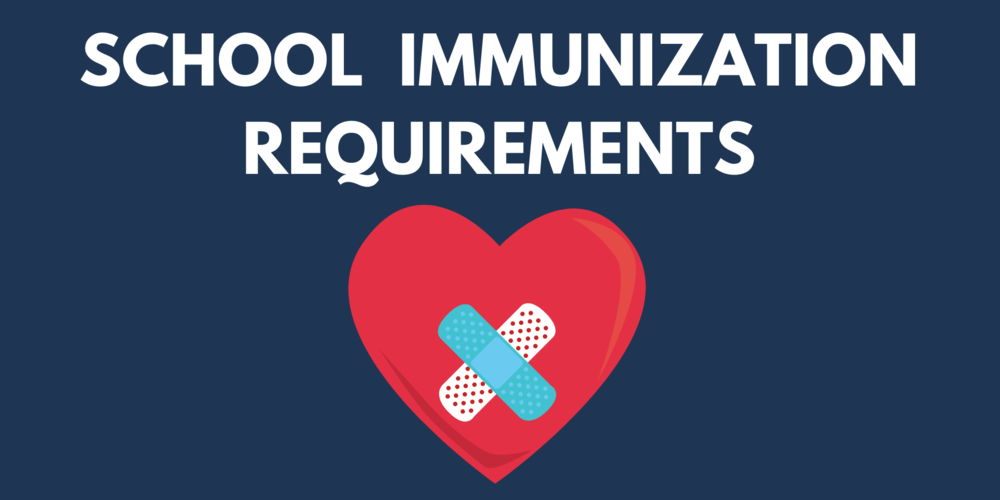 school immunization requirements - heart with two band-aids