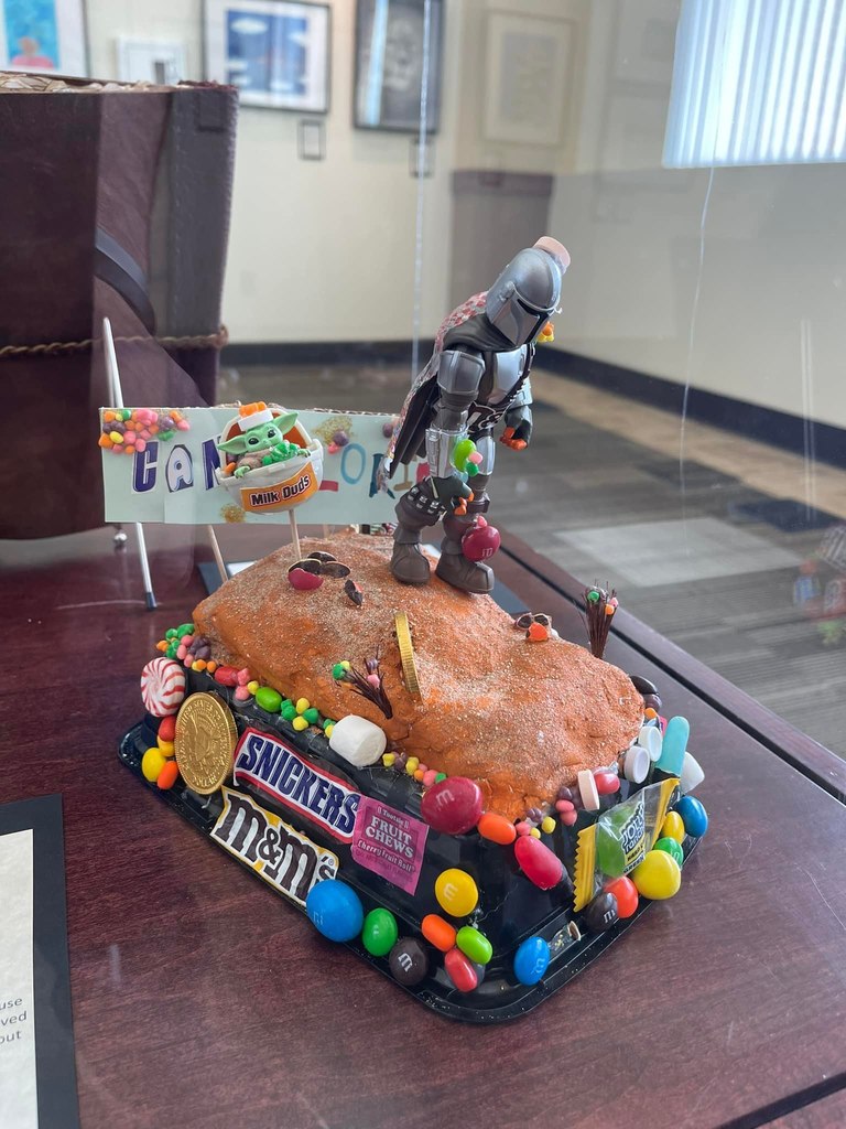 mandalorian made out of candy - student artwork