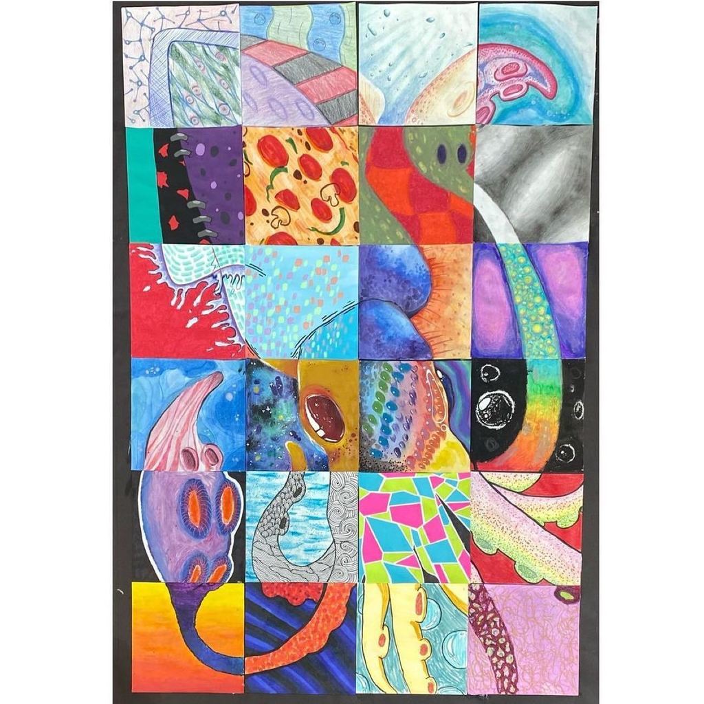 student artwork - octopus mosaic