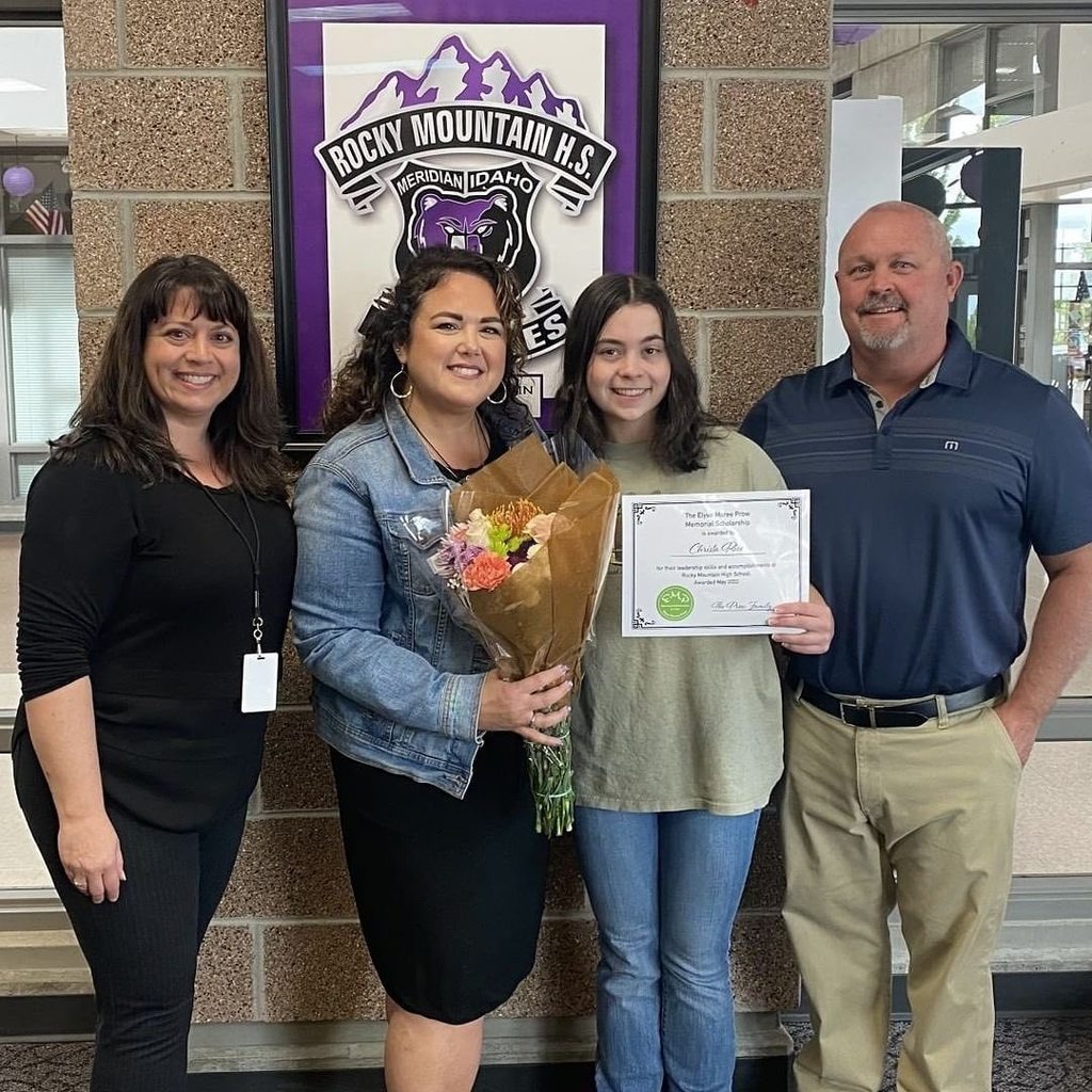 Congratulations to RMHS senior, Christa Rice scholarship winner.