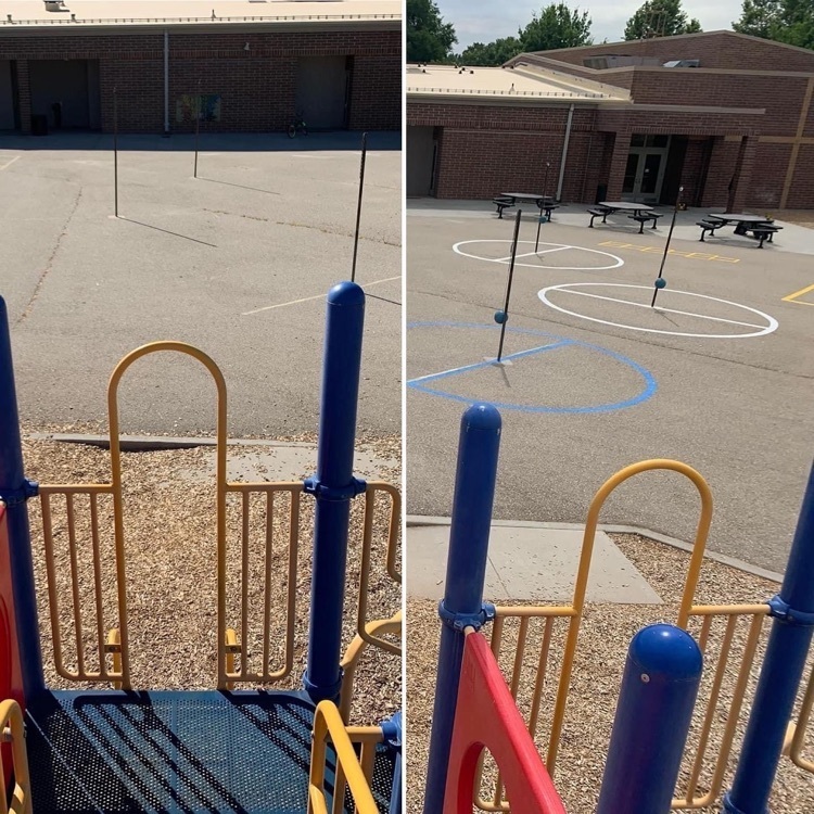 playground painting before and after