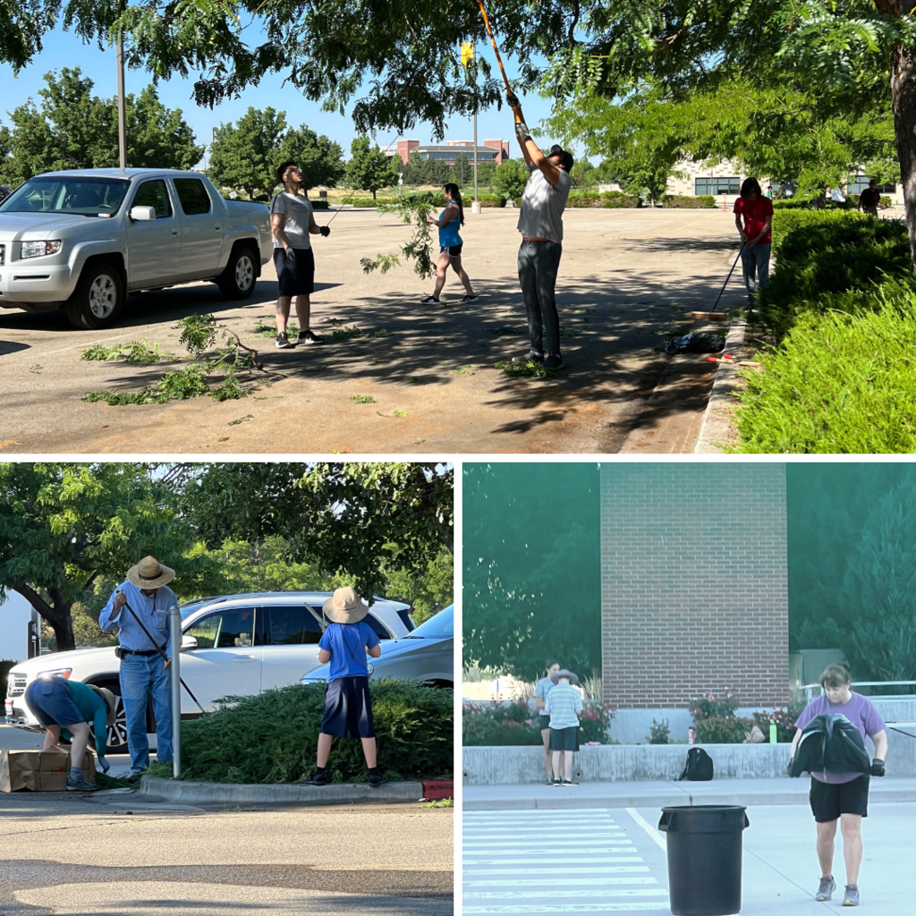 RHS staff & families cleaning up RHS campus
