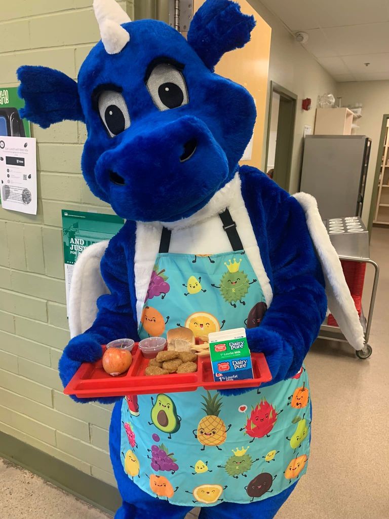 westy the school nutrition mascot