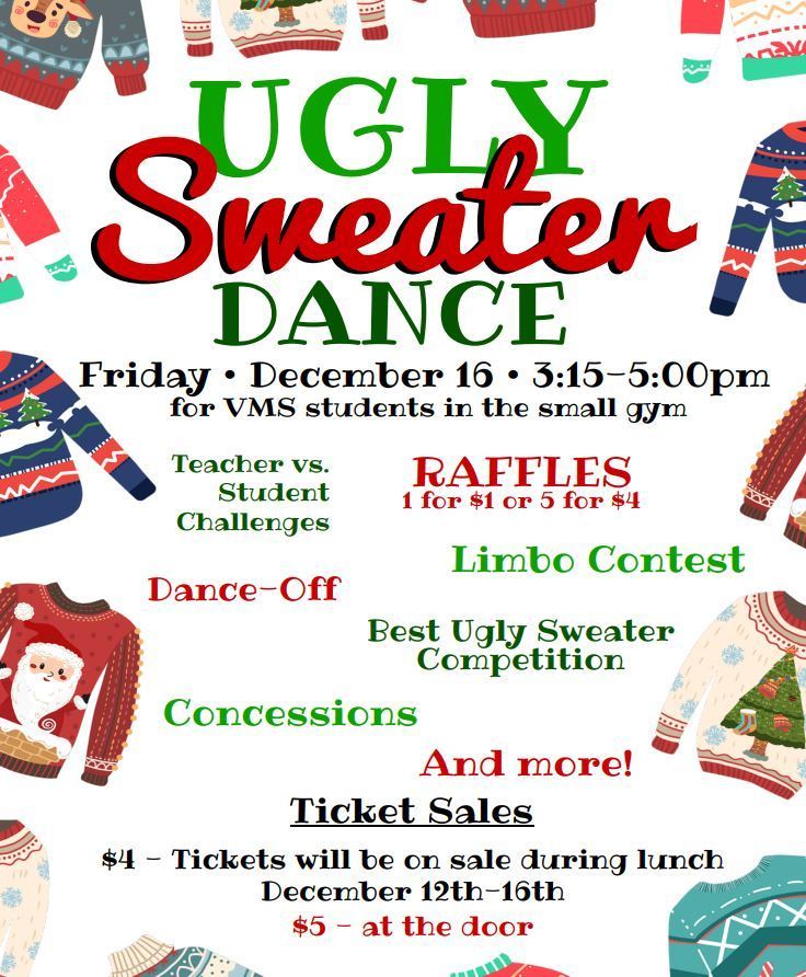 Dec 16th Ugly Sweater Dance Promo Pic