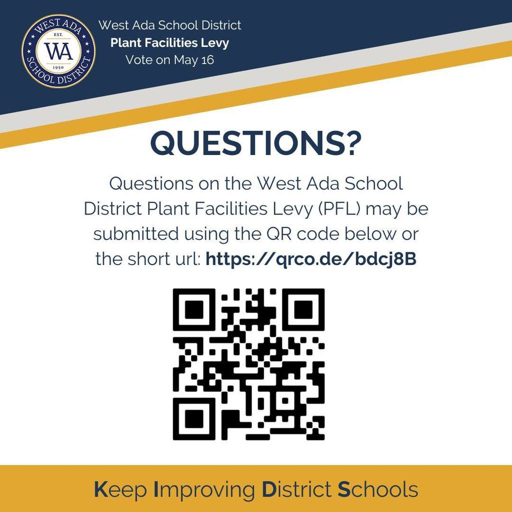 questions on the west ada school district plant facilities levy?